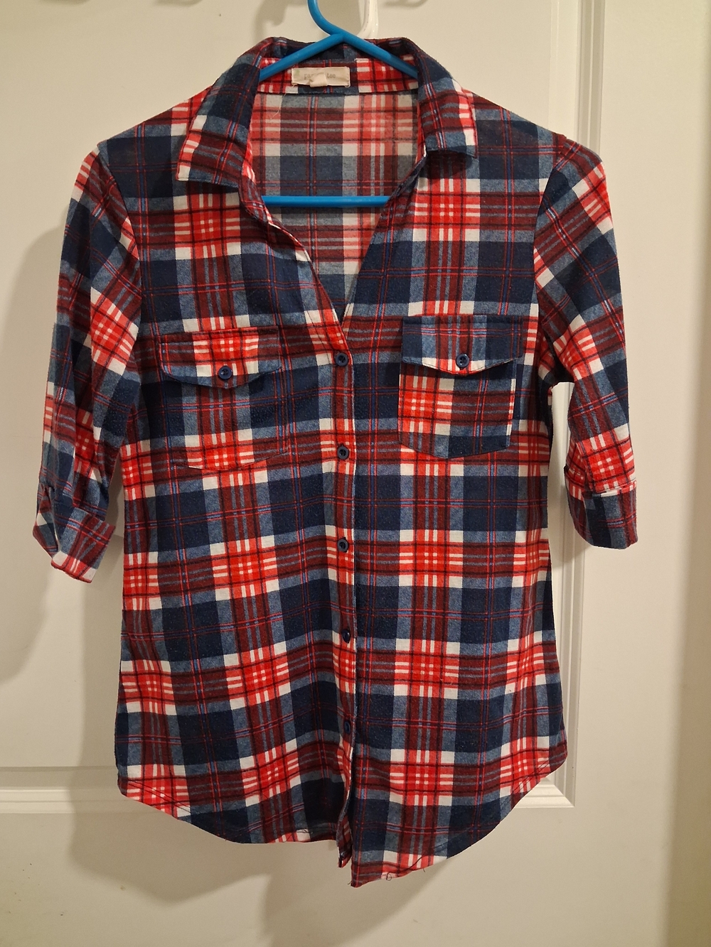 paper tee Red & Blue Plaid Button-Down Shirt